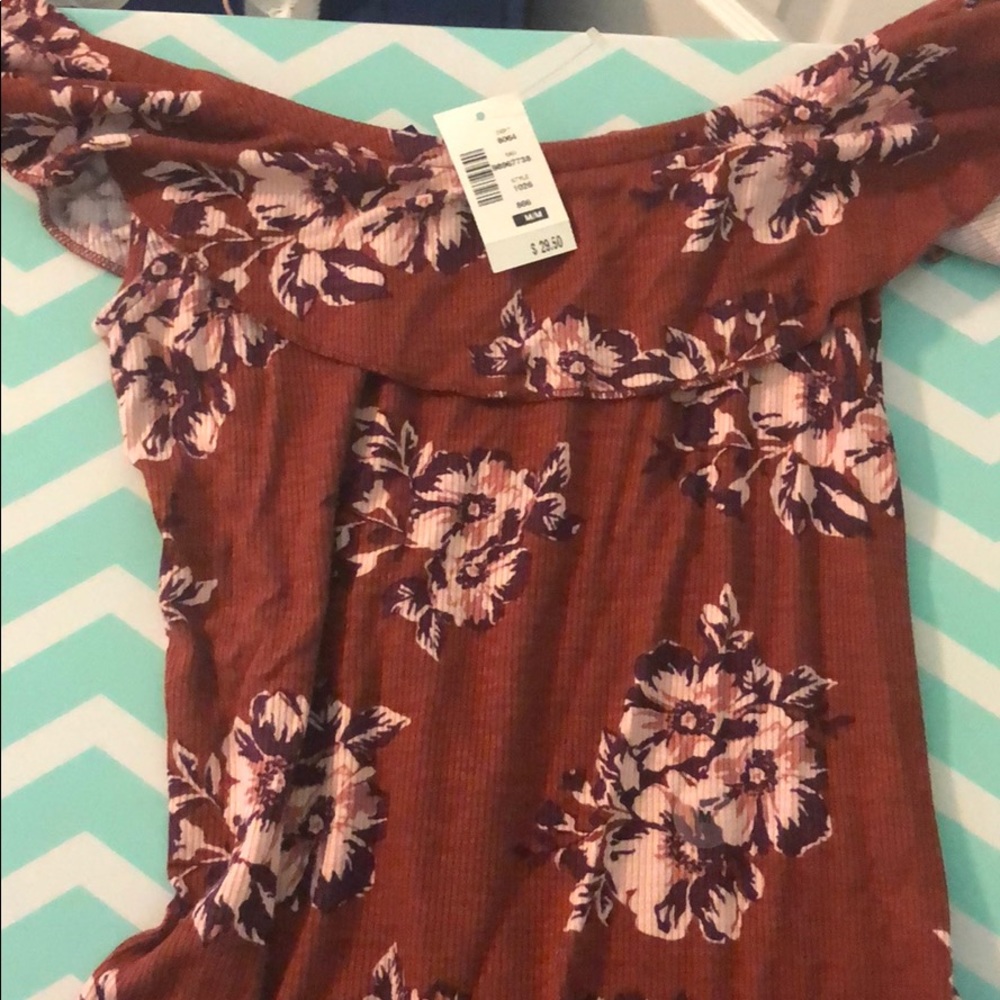 A off the shoulder t-shirt